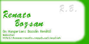 renato bozsan business card